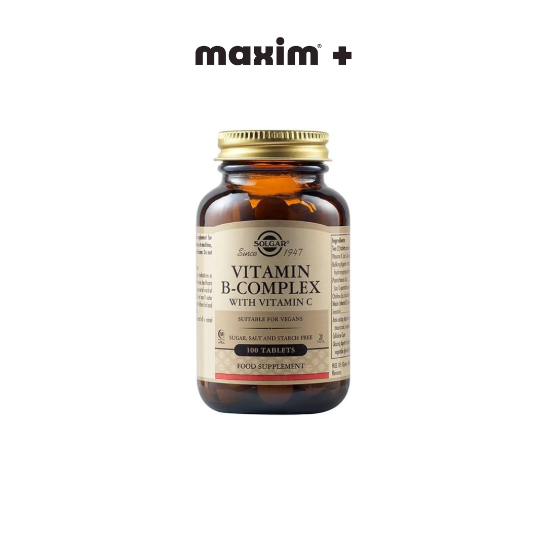 Solgar Vitamin B-Complex with Vitamin C, 100tabs