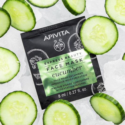 Apivita Express Beauty Μάσκα Εντατικής Ενυδάτωσης με Αγγούρι 2x8ml