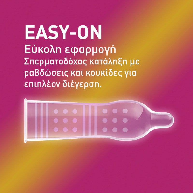 Durex Pleasuremax, Προφυλακτικά με Ραβδώσεις & Κουκίδες 12τμχ