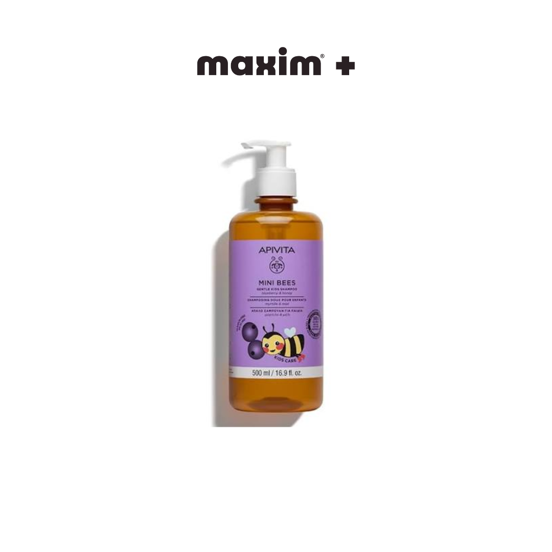 Apivita Mini Bees Απαλό Σαμπουάν για Παιδιά με Μύρτιλο & Μέλι, 500ml