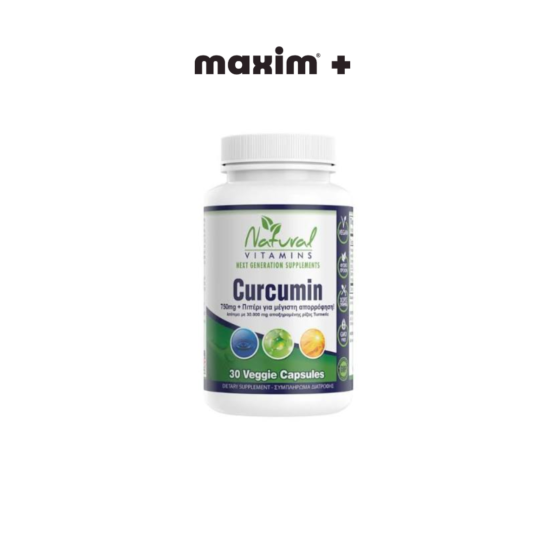 Natural Vitamins Curcumin 750mg, 30veg.caps