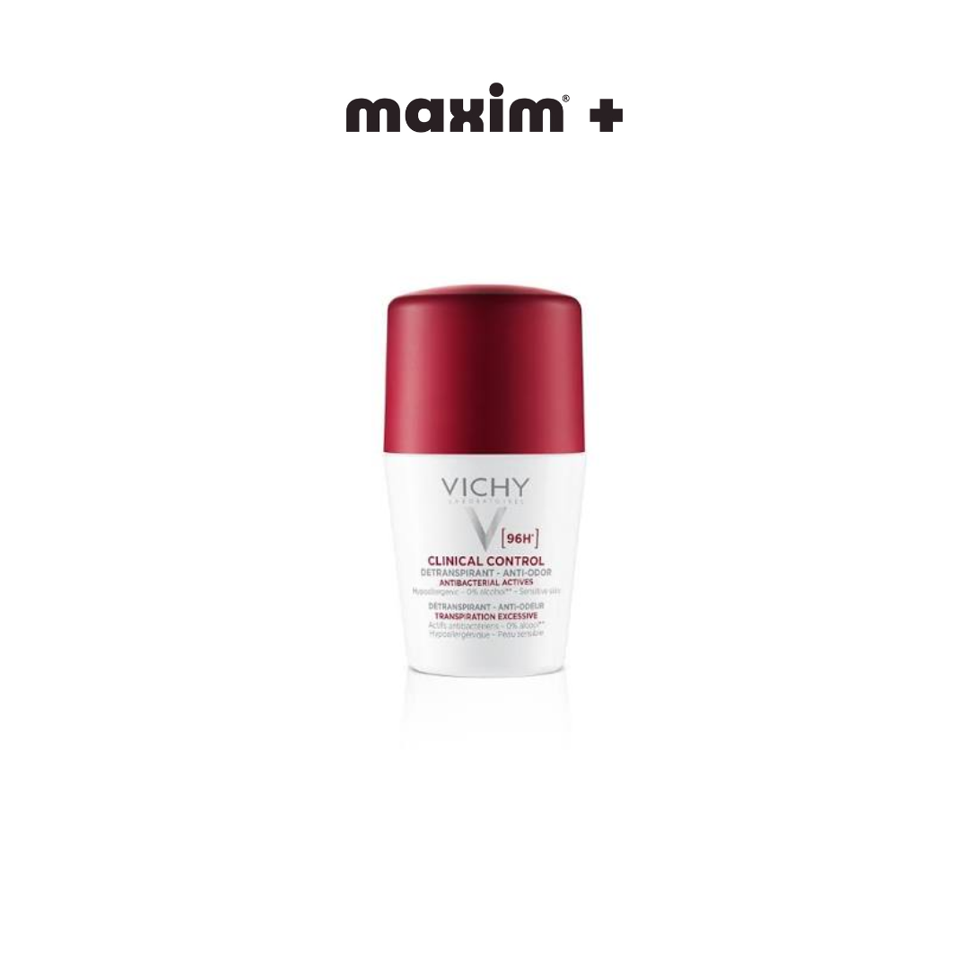 Vichy Clinical Control 96h Detranspirant Anti-Odor Deodorant Roll-on Αποσμητικό για Ευαίσθητες Επιδερμίδες, 50ml