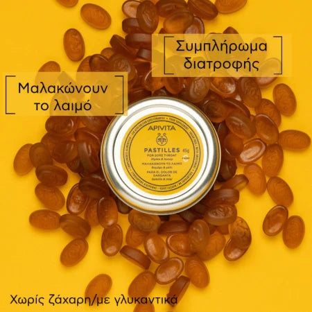 Apivita Παστίλιες για τον Πονεμένο Λαιμό με Μέλι & Θυμάρι