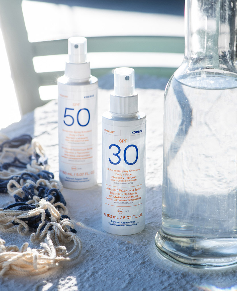 Korres Yoghurt Sunscreen Spray Emulsion Body & Face SPF50 Αντηλιακό Γαλάκτωμα Σπρέι για Σώμα & Πρόσωπο, 150ml