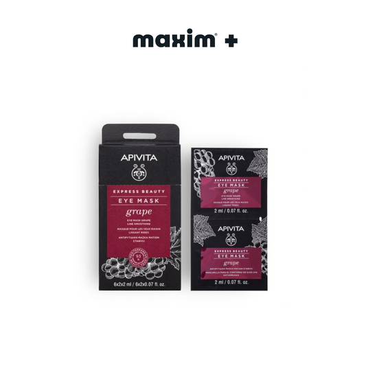 Apivita Express Beauty – Αντιρυτιδική & Συσφιγκτική Μάσκα Ματιών με Σταφύλι, 2x2ml