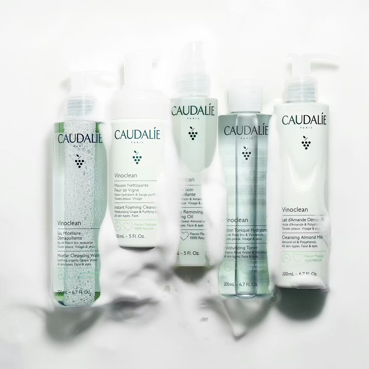 Caudalie Vinoclean Instant Foaming Cleanser Απαλός Αφρός Καθαρισμού Προσώπου, 50ml