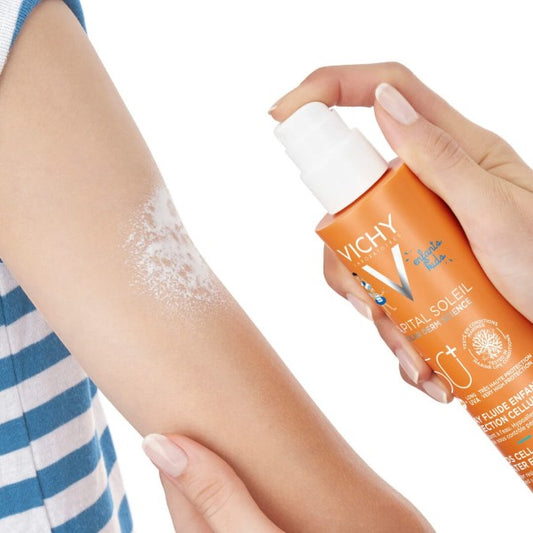 Vichy Capital Soleil Cell Protect Water Fluid Spray SPF50+ Παιδικό Αντηλιακό Σπρέι για Πρόσωπο & Σώμα, 200ml