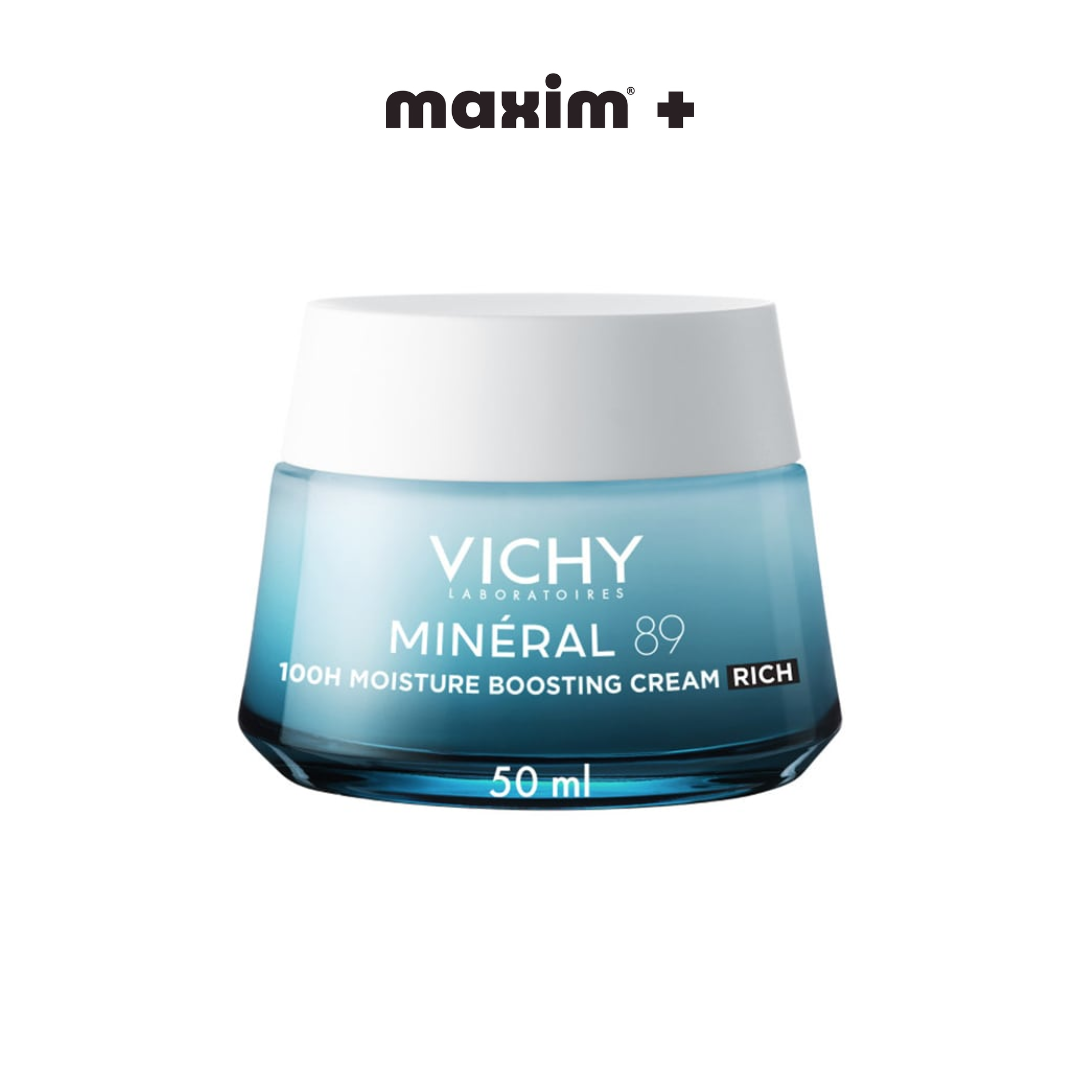 Vichy Mineral 89 100h Moisture Boosting Cream Rich Ενυδατική Κρέμα Προσώπου με Πλούσια Υφή, 50ml