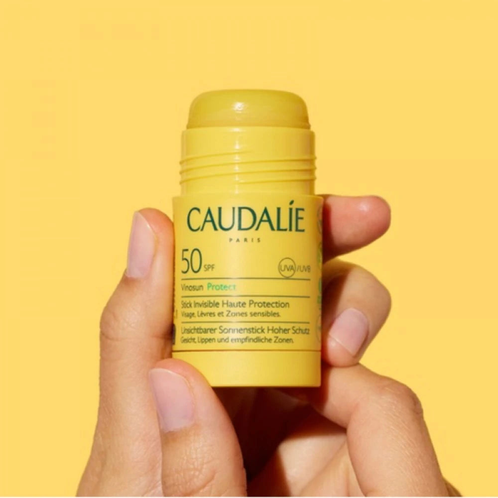 Caudalie Vinosun Protect Invisible Stick SPF50 Αντηλιακό Stick για Πρόσωπο, Χείλη & Ευαίσθητες Περιοχές, 15g