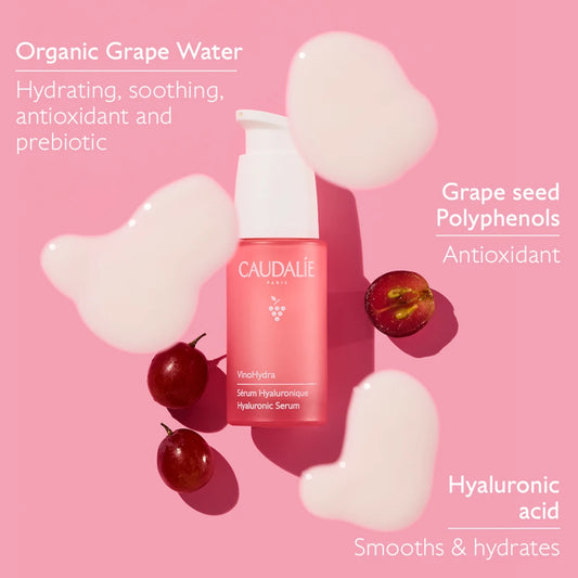 Caudalie VinoHydra Hyaluronic Serum Ενυδατικός Ορός Προσώπου με Υαλουρονικό Οξύ, 30ml
