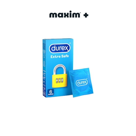 Durex Extra Safe , Προφυλακτικά με Μεγαλύτερο Πάχος και Περισσότερο Λιπαντικό για Απόλυτη Ασφάλεια 6τμχ