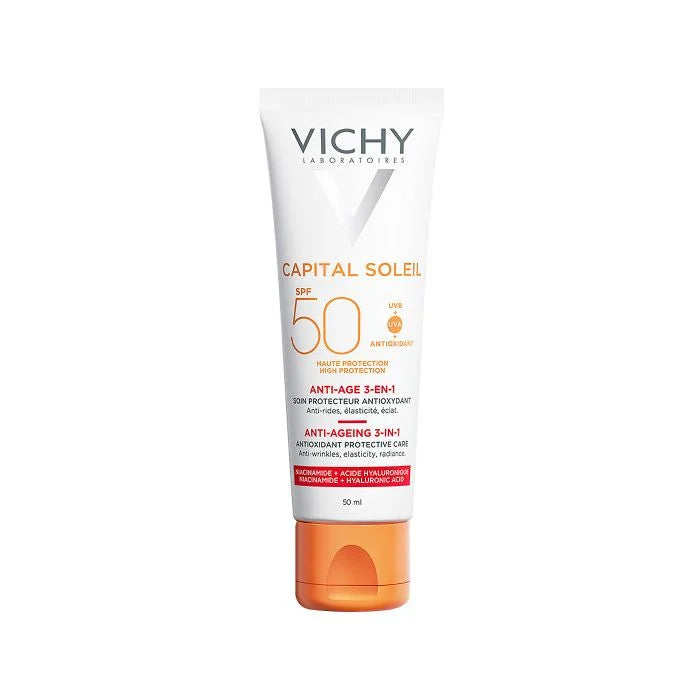 Vichy Capital Soleil Promo Anti-Ageing 3-in-1 SPF50 Αντηλιακή Κρέμα Προσώπου 50ml Δώρο Liftactiv Collagen Specialist 16 Κρέμα Ημέρας 15ml