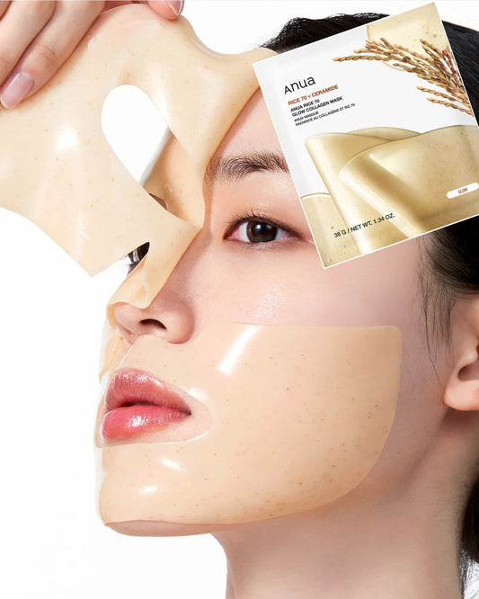 Anua Rice 70 Glow Collagen Mask - Ολονύκτια μάσκα gel λάμψης
