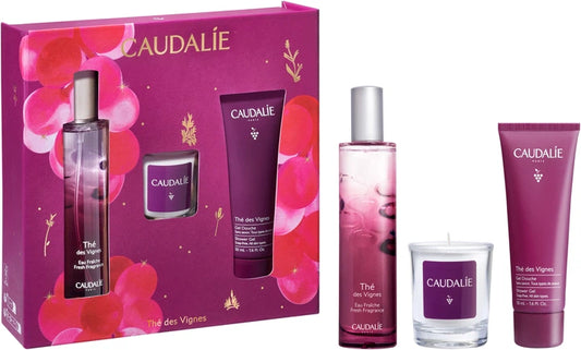 Caudalie Set The des Vignes Fresh Fragrance 50ml & Αρωματικό κερί 35g & Shower Gel 50ml