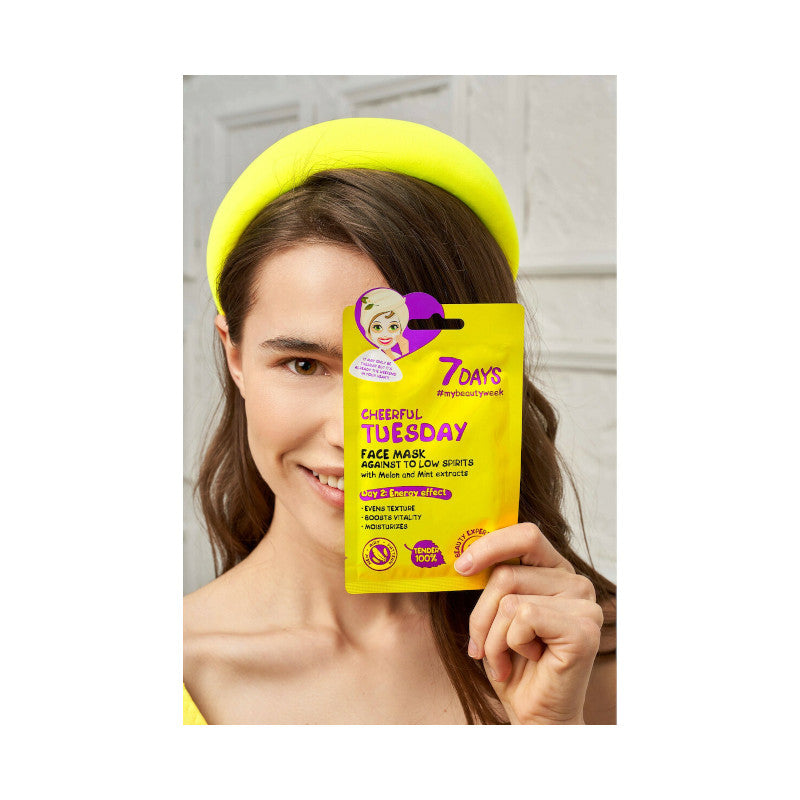 7DAYS Cheerful Tuesday Sheet Mask – Μάσκα Προσώπου Ενέργειας & Λάμψης (28g)