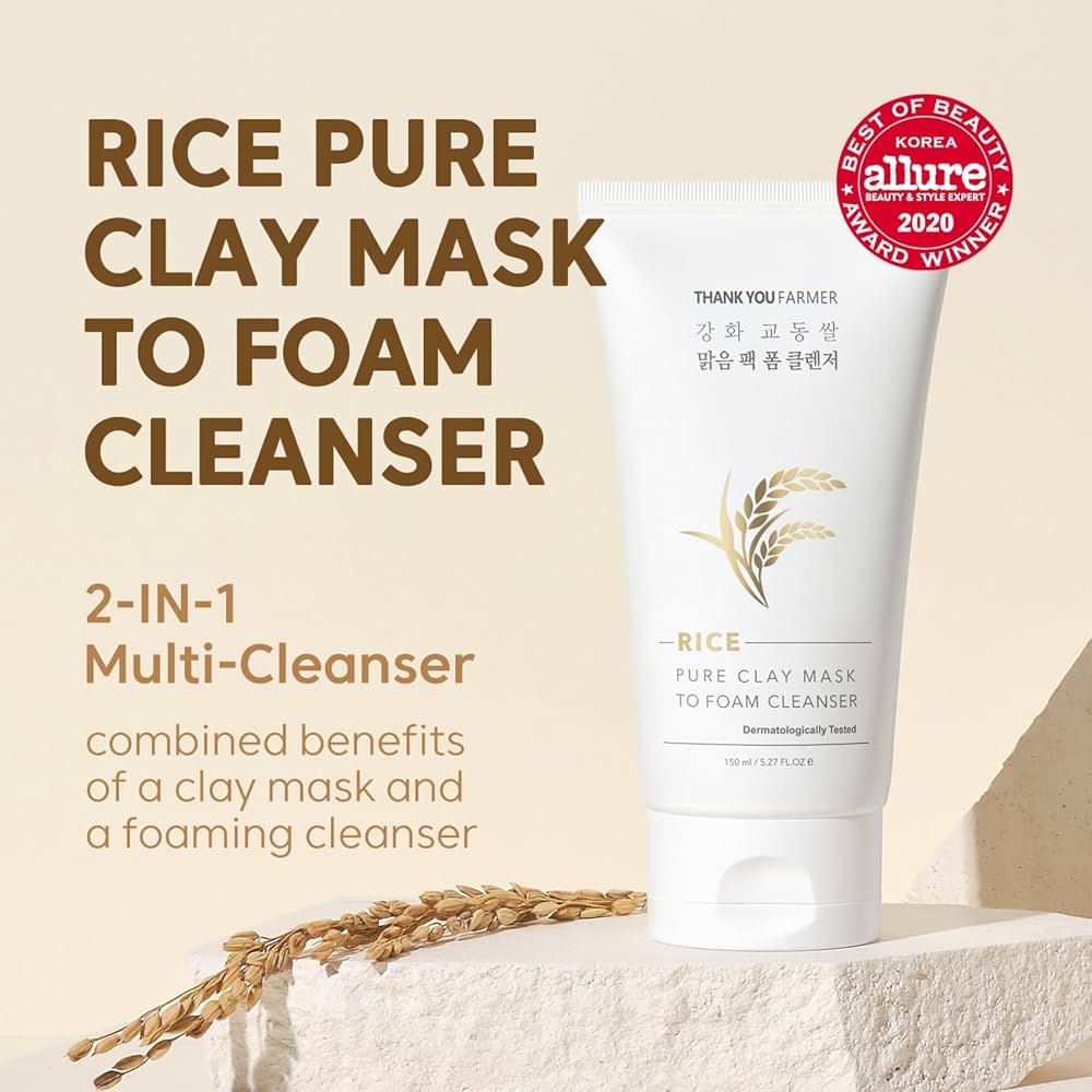 Thank You Farmer - Rice Pure Clay Mask to Foam Cleanser