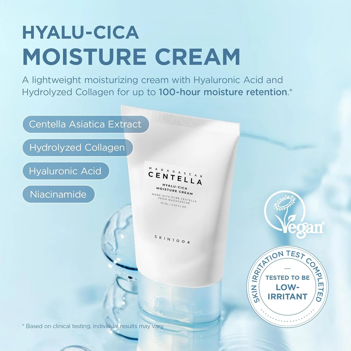 SKIN1004 Madagascar Centella Hyalu-Cica Moisture Cream - Ενυδατική κρέμα με υαλουρονικό και σεντέλα