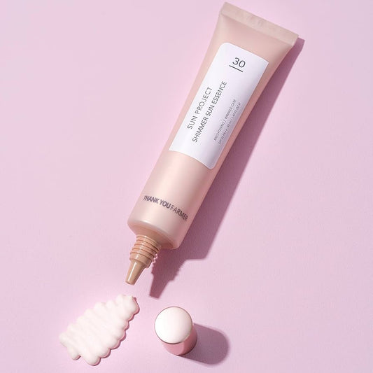 Thank You Farmer – Sun Project Shimmer Sun Face Essence SPF30 Αντηλιακή Εσάνς Προσώπου με Λάμψη & SPF30 | 40ml