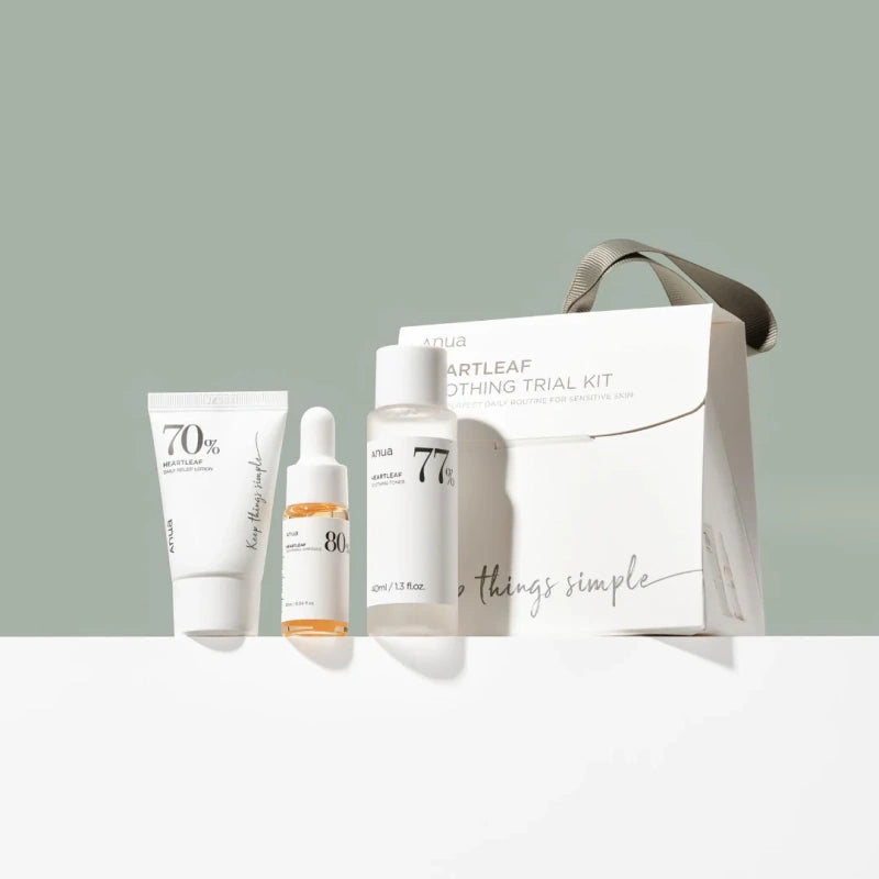Anua Heartleaf Soothing Trial Kit – Σετ Δοκιμής Καταπραϋντικής Περιποίησης, 4 τεμάχια