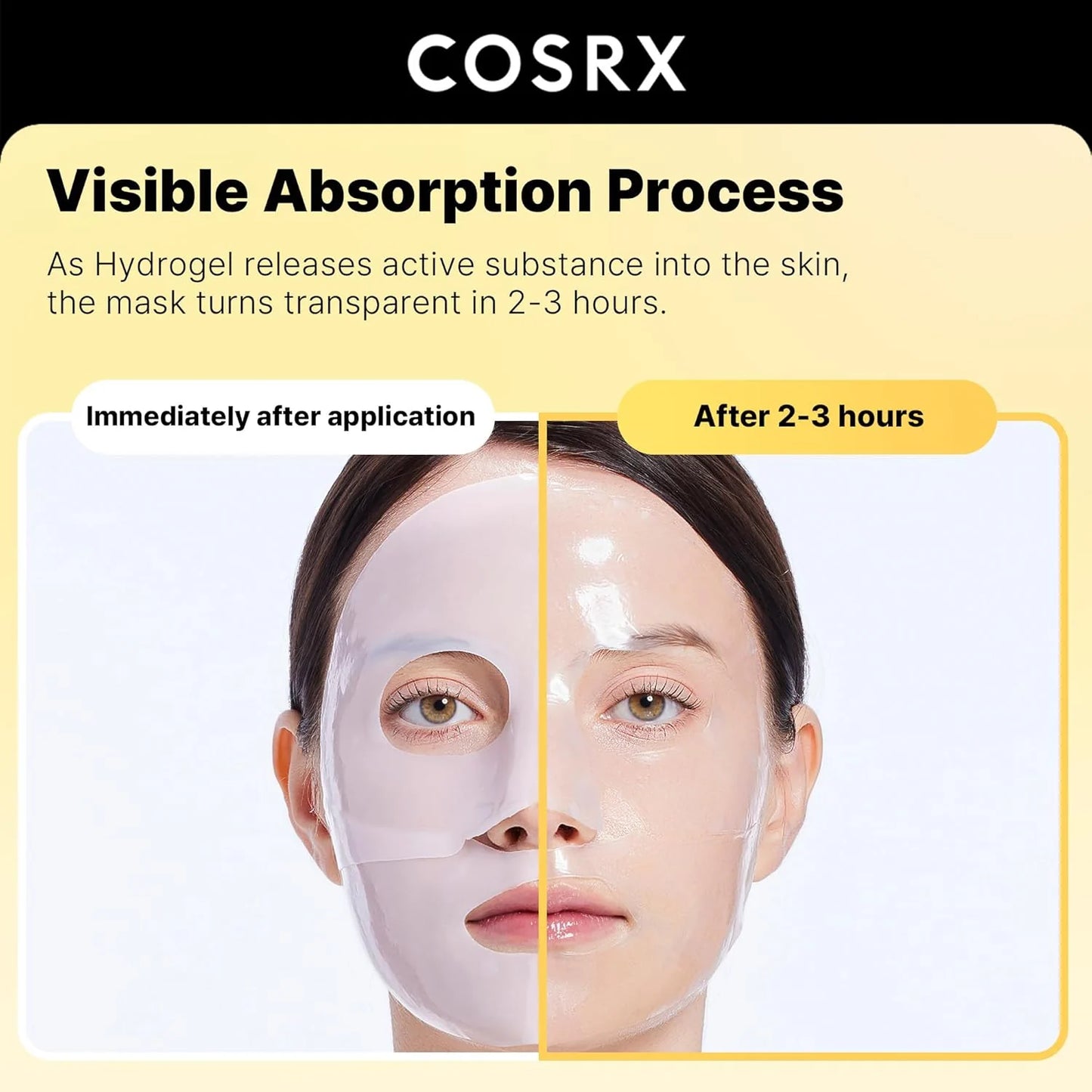 COSRX Advanced Snail Mucin Glass Glow Hydrogel Mask - Μάσκα με κολλαγόνο και βλεννίνη σαλιγκαριού