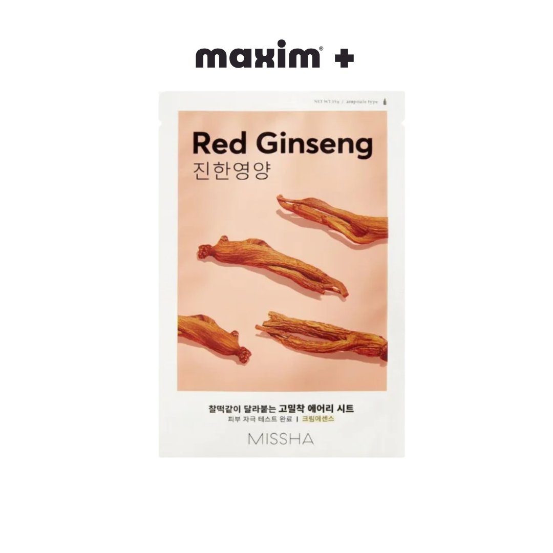 Missha Airy Fit Sheet Mask Red Ginseng – Μάσκα Προσώπου με Κόκκινο Τζίνσενγκ (19g)