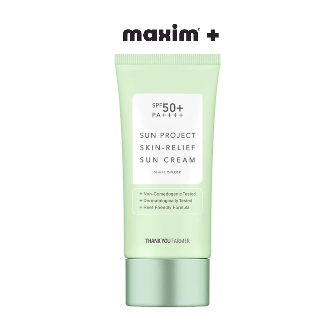 Thank You Farmer – Sun Project Skin Relief Sun Cream SPF50+ Αντηλιακή Κρέμα Προσώπου για Ευαίσθητες Επιδερμίδες | 50ml
