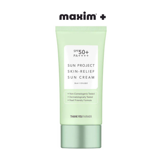 Thank You Farmer – Sun Project Skin Relief Sun Cream SPF50+ Αντηλιακή Κρέμα Προσώπου για Ευαίσθητες Επιδερμίδες | 50ml