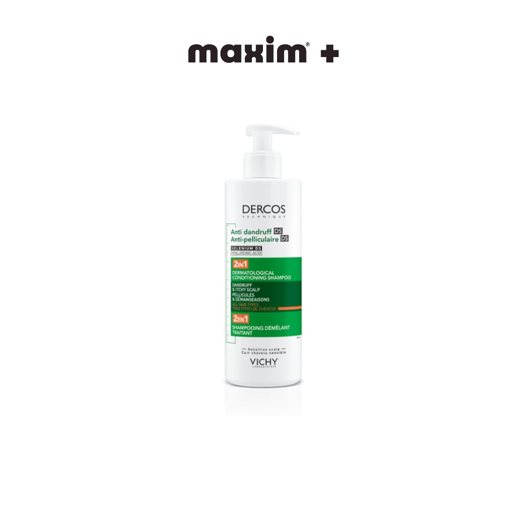 Vichy Dercos Anti-Dandruff DS 2in1 Σαμπουάν & Conditioner Κατά της Ξηροδερμίας, της Πιτυρίδας & του Κνησμού, 390ml