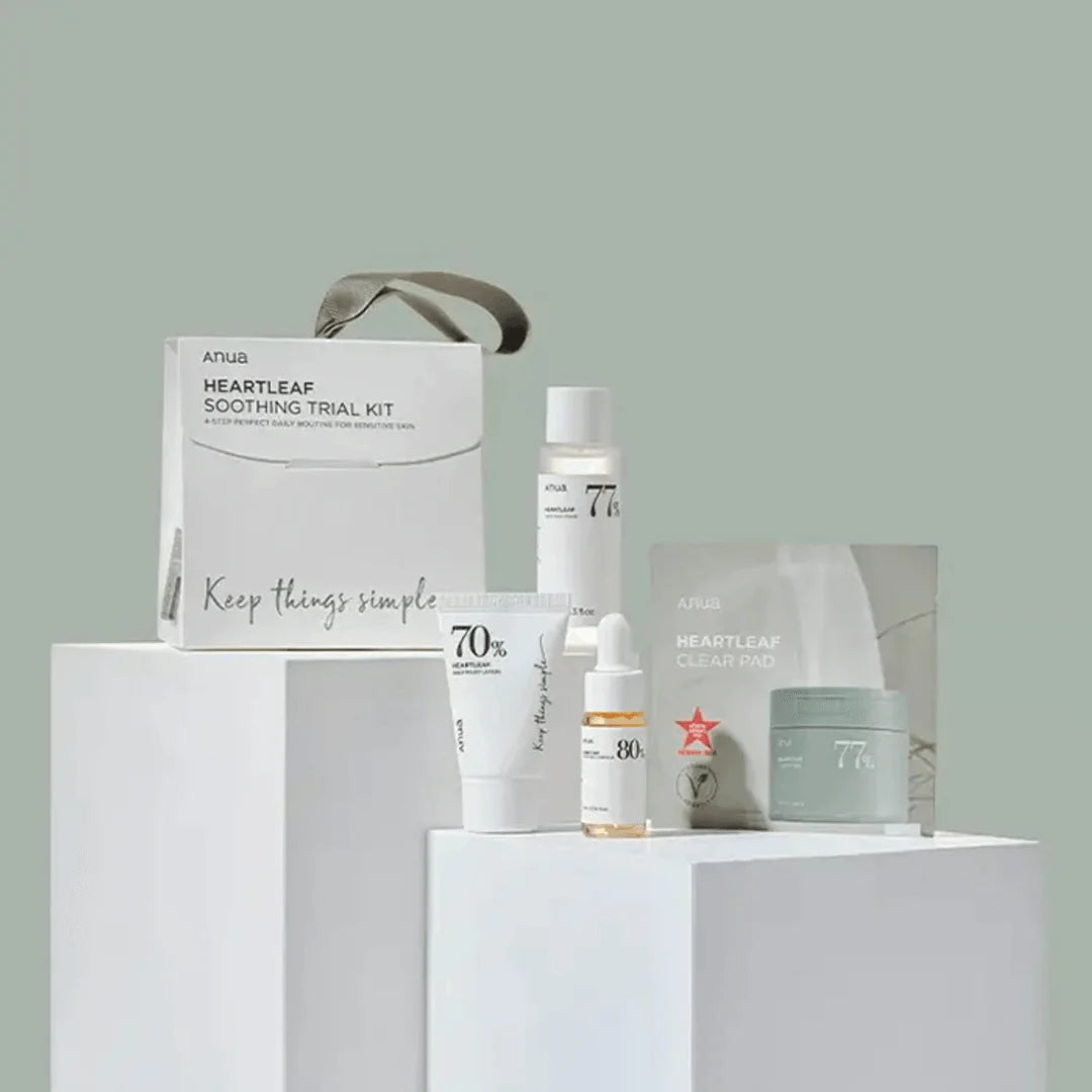 Anua Heartleaf Soothing Trial Kit – Σετ Δοκιμής Καταπραϋντικής Περιποίησης, 4 τεμάχια