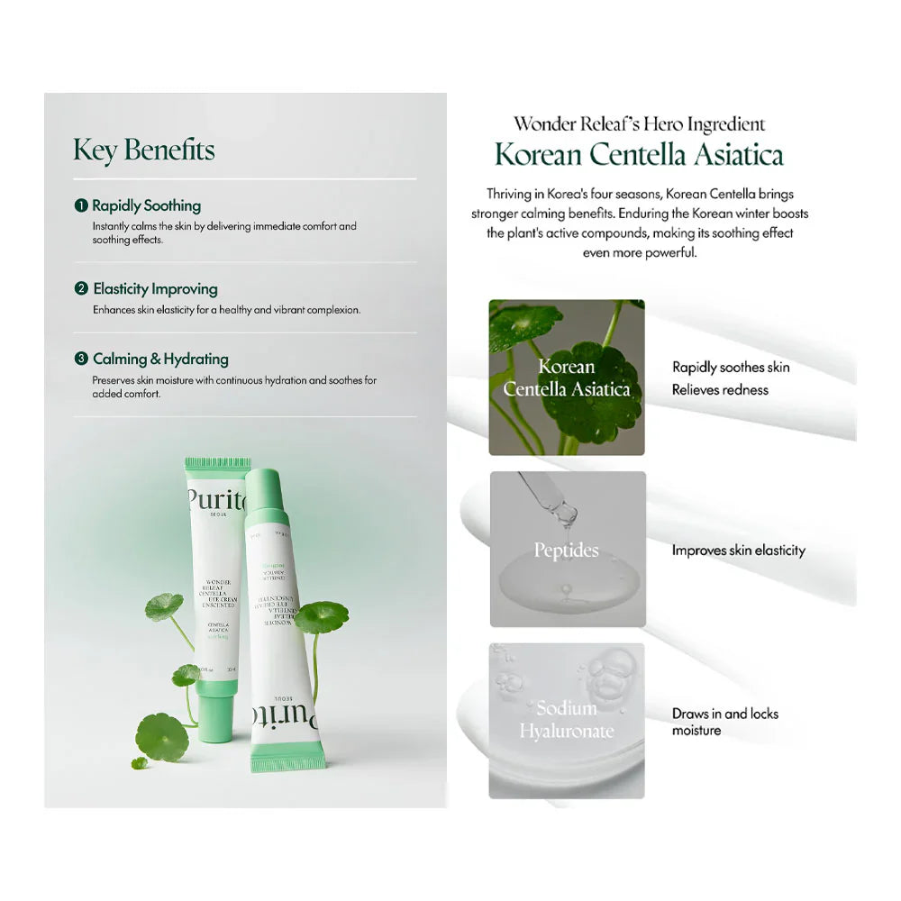 Purito Seoul Centella Unscented Eye Cream 30ml-Κρέμα ματιών χωρίς άρωμα 30ml