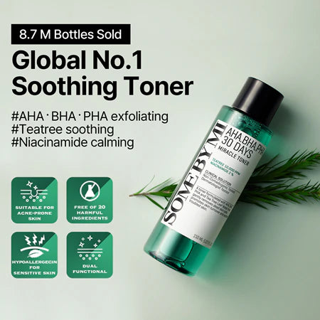Some By Mi - AHA-BHA-PHA 30 Days Miracle Toner 150ml – Τόνερ Απολέπισης & Καθαρισμού για Ορατά Καθαρότερη Επιδερμίδα