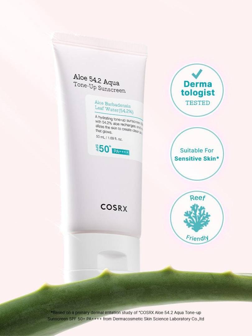 Cosrx Aloe 54.2 Aqua Tone-up Αντηλιακή Κρέμα Προσώπου SPF50+ PA++++