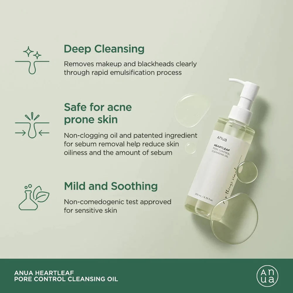 Anua Heartleaf Pore Control Cleansing Oil Mild
