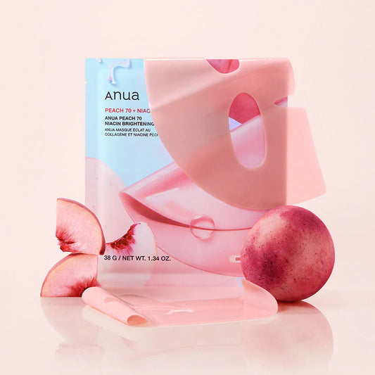 Anua Peach 70 Niacin Brightening Collagen Mask - Ολονύκτια μάσκα gel για σύσφιξη και λάμψη