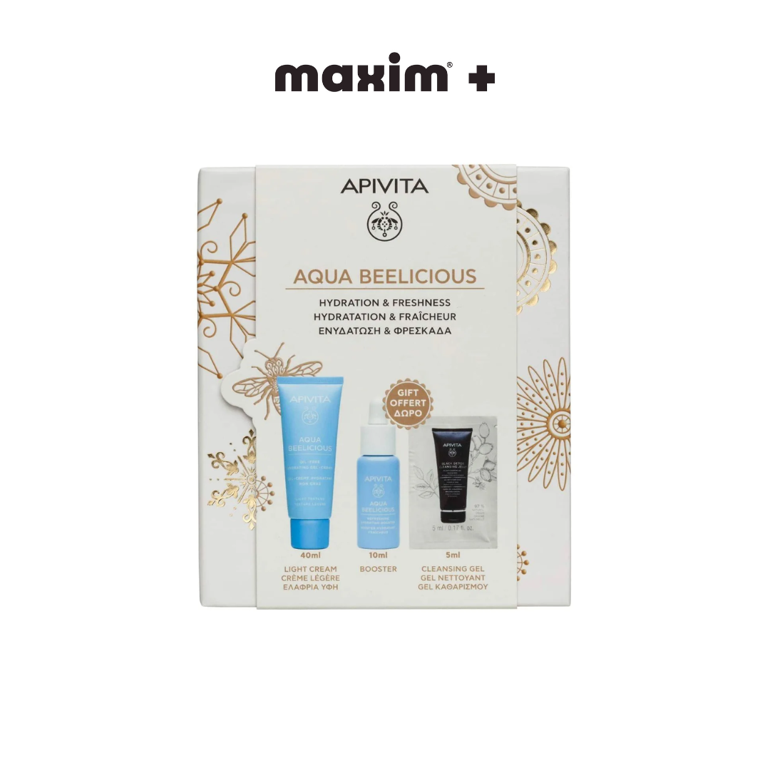 Apivita Aqua Beelicious Promo με Aqua Beelicious Ενυδατική Κρέμα-Gel Ελαφριάς Υφής, 40ml & Δώρο Booster Αναζωογόνησης & Ενυδάτωσης, 10ml & Gel Καθαρισμού για Πρόσωπου & Μάτια, 5ml, 1σετ