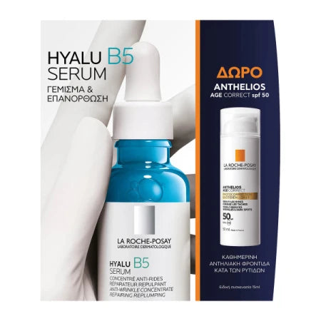 La Roche-Posay Promo Pack Anthelios Age Correct SPF50 Αντηλιακή Κρέμα Προσώπου 50ml ΔΩΡΟ Hyalu B5 Serum 10ml