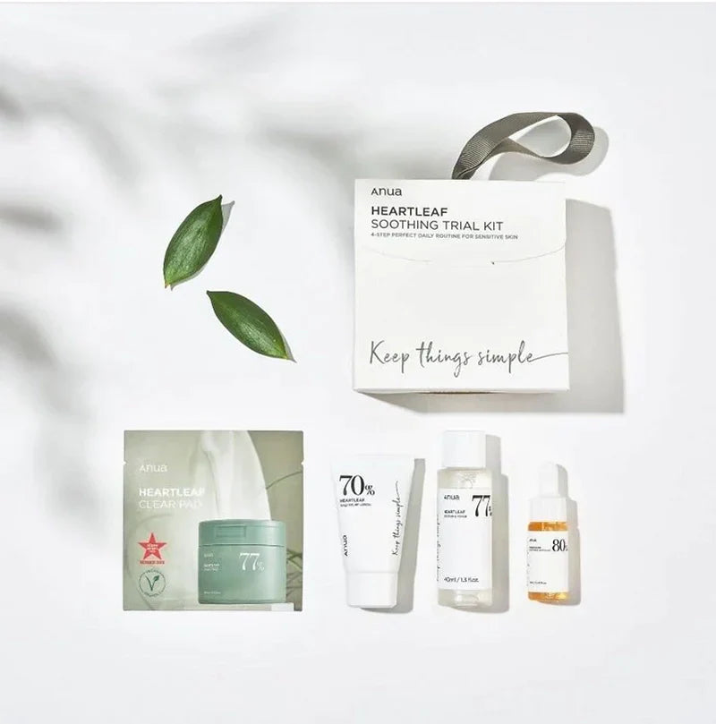 Anua Heartleaf Soothing Trial Kit – Σετ Δοκιμής Καταπραϋντικής Περιποίησης, 4 τεμάχια