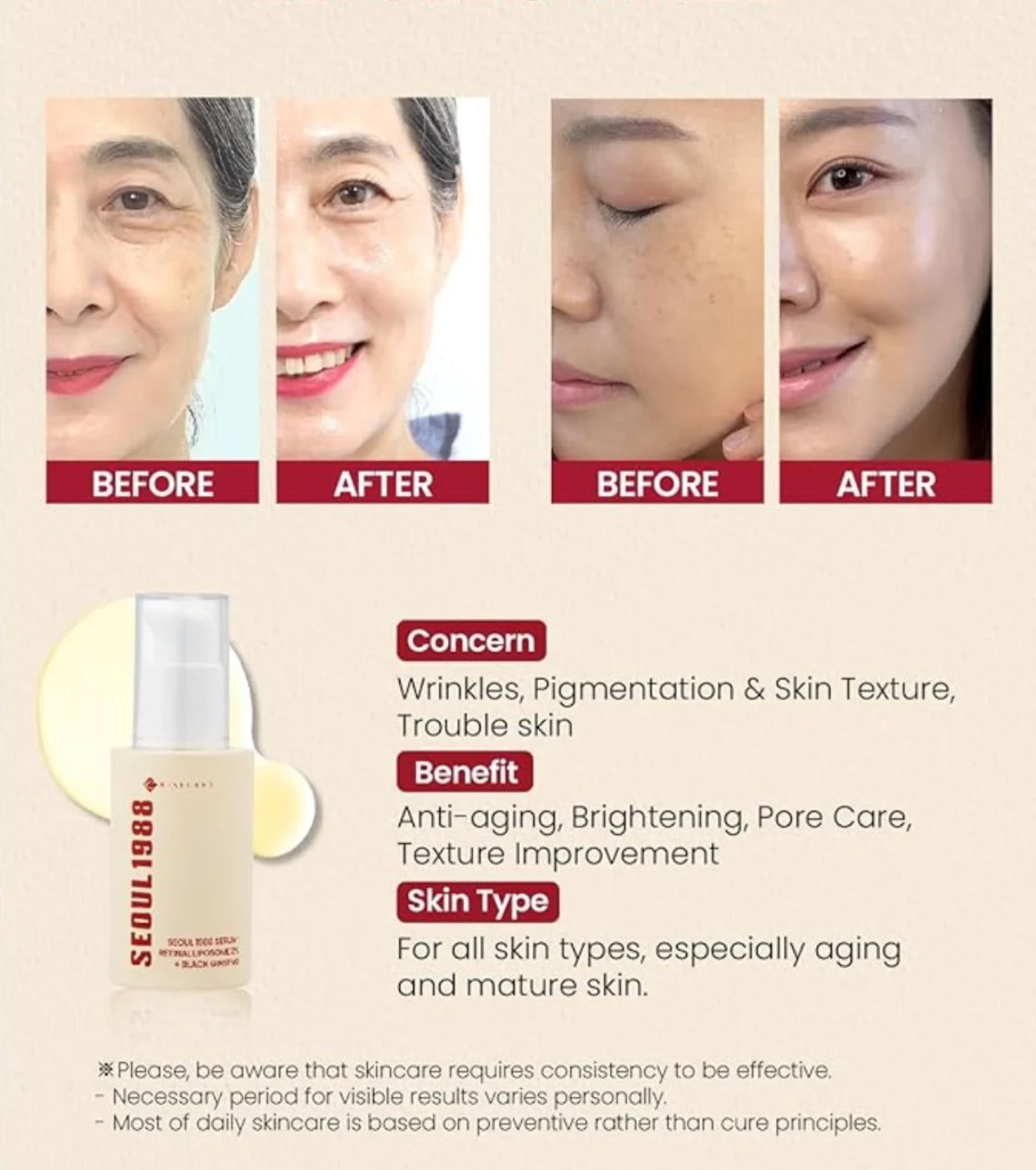 K-SECRET Seoul 1988 Retinal Liposome 2% & Black Ginseng