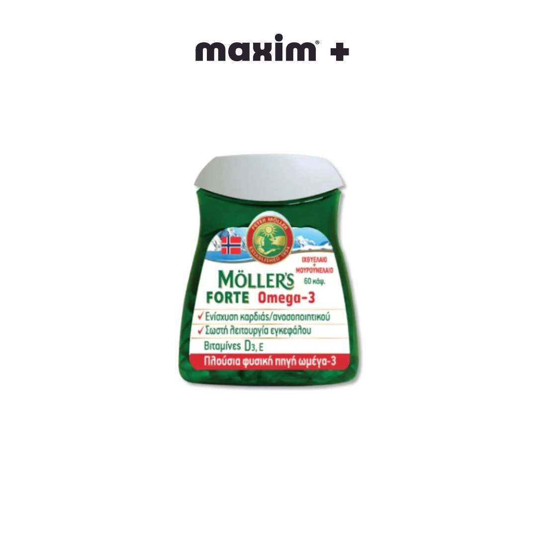Moller's Forte Omega-3 Ιχθυέλαιο & Μουρουνέλαιο 60caps