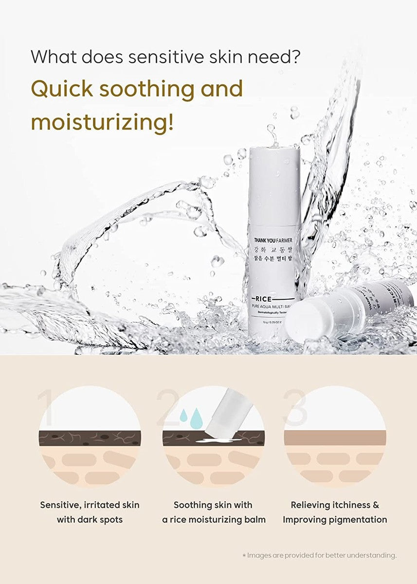 Thank You Farmer – Rice Pure Aqua Multi Balm Ενυδατικό Πολυχρηστικό Balm Προσώπου με Εκχύλισμα Ρυζιού | 10g