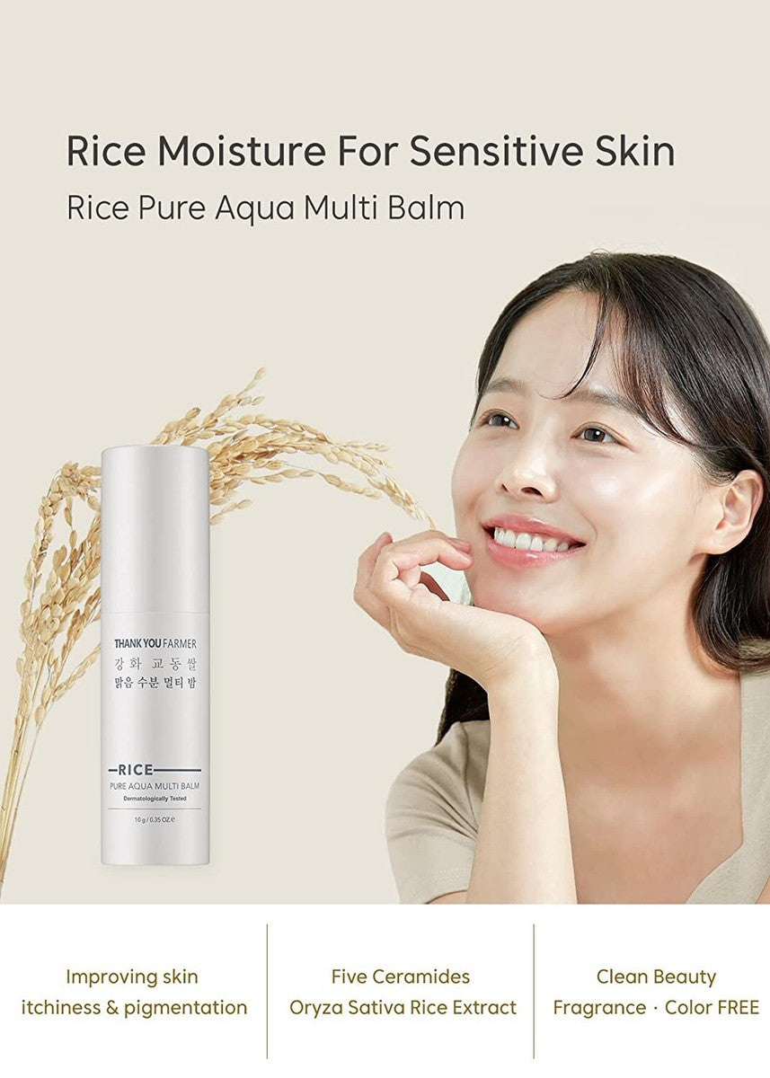 Thank You Farmer – Rice Pure Aqua Multi Balm Ενυδατικό Πολυχρηστικό Balm Προσώπου με Εκχύλισμα Ρυζιού | 10g
