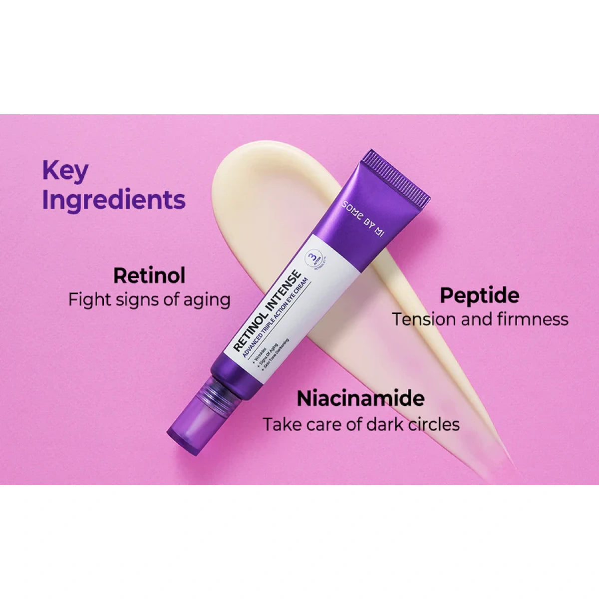 Some By Mi Retinol Intense Advanced Triple Action Eye Cream – Κρέμα Ματιών με Ρετινόλη για Σύσφιξη και Αντιγήρανση
