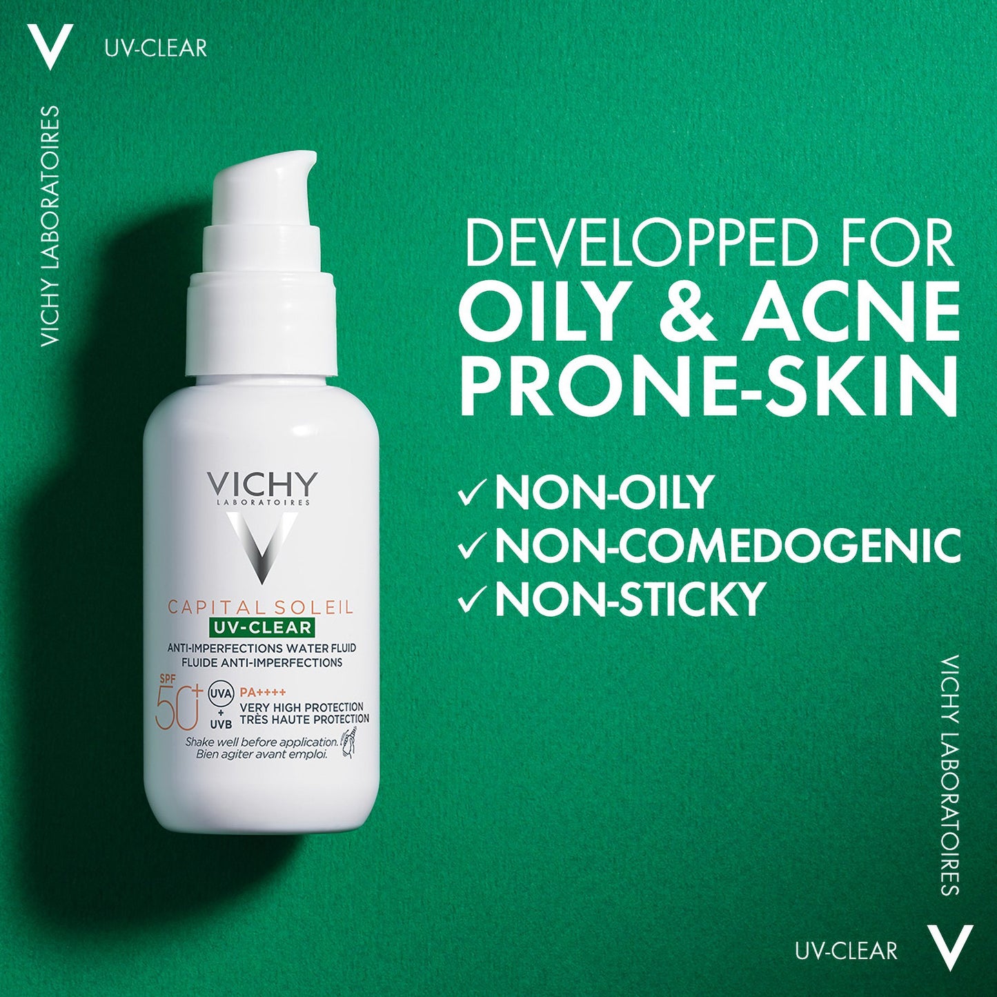Vichy Capital Soleil UV-Clear SPF50+ Λεπτόρρευστο Αντηλιακό Προσώπου – 40ml