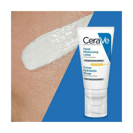 CeraVe Facial Moisturising Lotion – Ενυδατική Κρέμα Προσώπου με Αντηλιακή Προστασία SPF50, 52ml