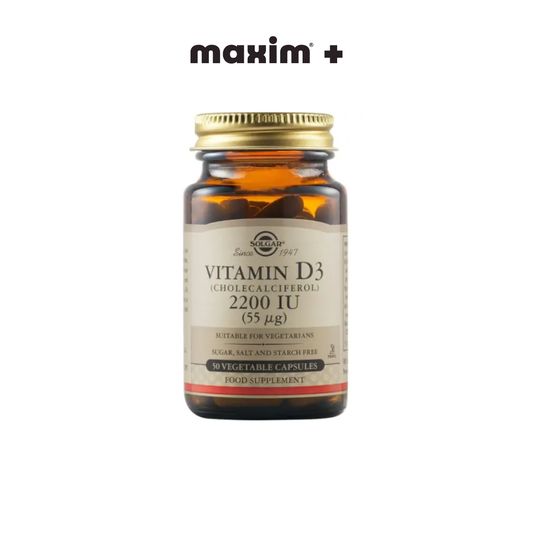 Solgar Vitamin D3 2200IU (55μg), 50veg.caps