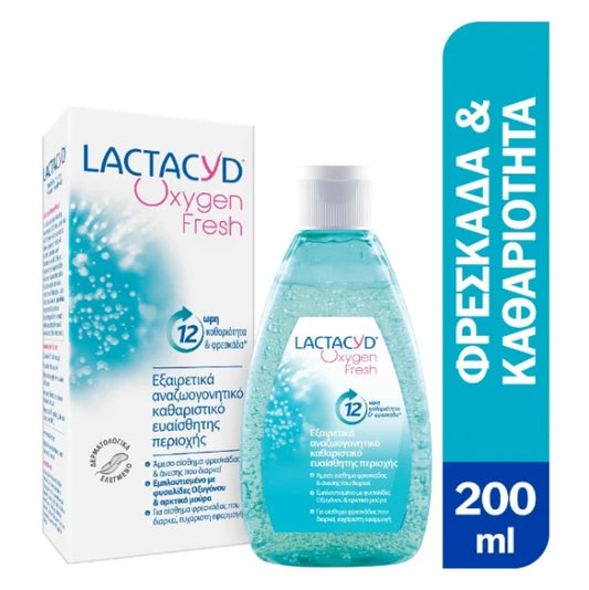 Lactacyd Oxygen Fresh, Αναζωογονητικό Καθαριστικό Ευαίσθητης Περιοχής 200ml