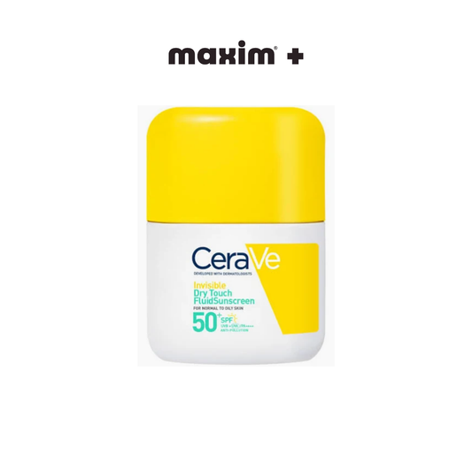 CeraVe Invisible Dry Touch Fluid Sunscreen Αντηλιακό Προσώπου για Κανονική έως Λιπαρή επιδερμίδα SPF50+, 50ml