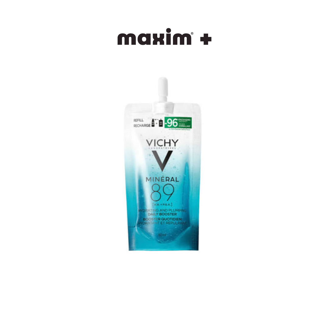 Vichy Mineral 89 Hydrating & Plumping Daily Booster Serum Refill Ορός Προσώπου για Ενυδάτωση & Ελαστικότητα - Ανταλλακτική Συσκευασία, 50ml