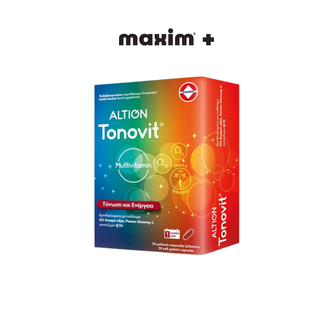 Altion Tonovit Multivitamin για Τόνωση & Ενέργεια, 30softcaps Altion