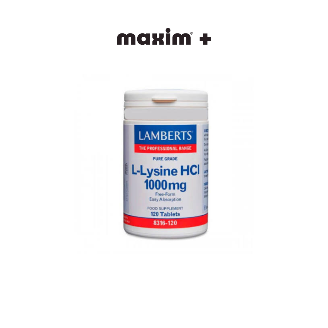 Lamberts L-Lysine HCL 1000mg, 120tabs